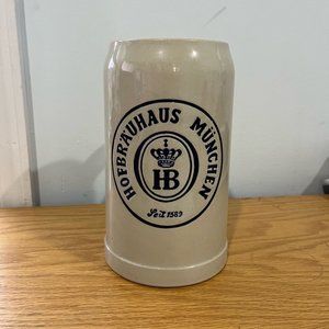 Vintage Hofbräu Munich 1-Liter Beer Stein - Authentic German Brew Experience